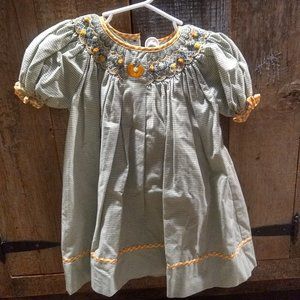 Petit Ami Pumpkin smocked dress and bloomers/ NWOT